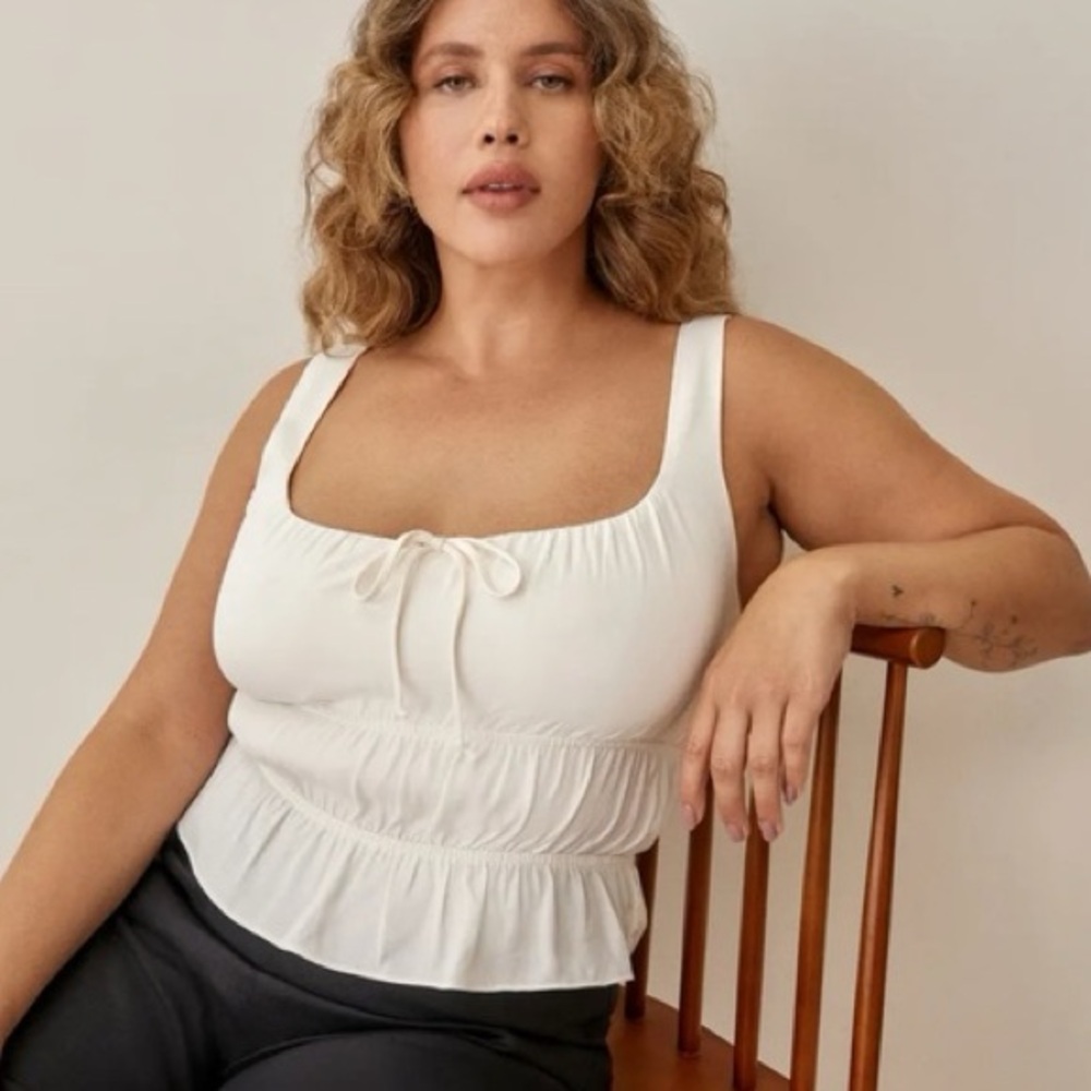 Reformation “Liya top” in cream